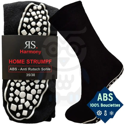 Chaussette Antidérapante Semelle Abs 35/38 / Noir Chaussettes Antidérapantes