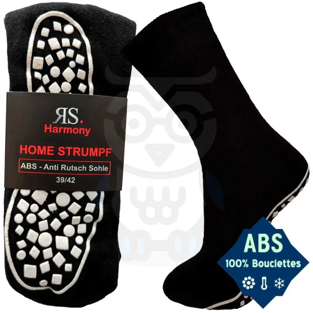 Chaussette Antidérapante Semelle Abs 39/42 / Noir Chaussettes Antidérapantes