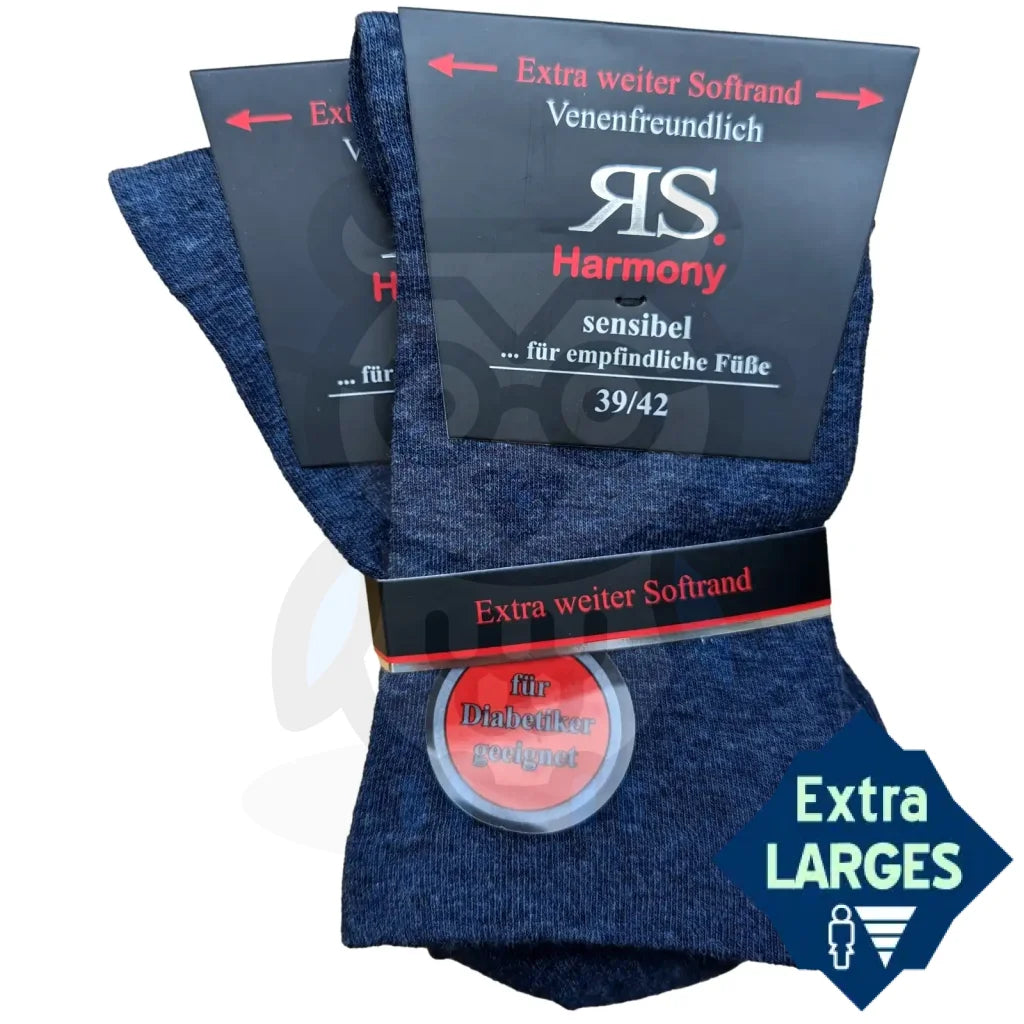 Chaussettes Extra Larges Mollets Forts Femme - 2 Paires Unies 39/42 / Jean Larges