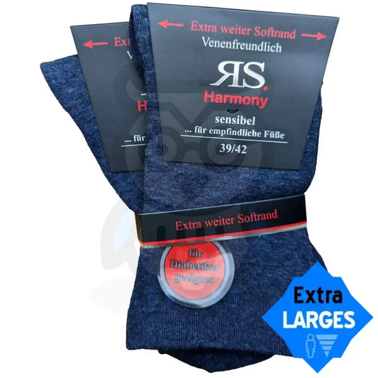 Chaussettes Extra Larges Mollets Forts Homme - 2 Paires Unies Extra Larges