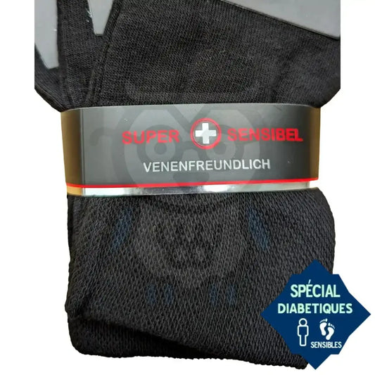 Chaussettes Pour Diabétiques Unies Homme - 3 Paires Diabétiques